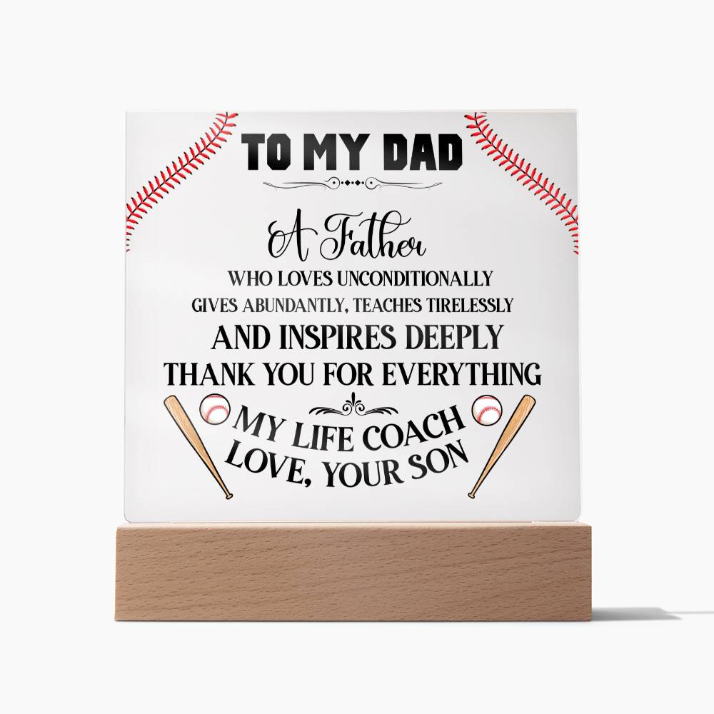 A Father Loves Unconditionally-Acrylic Plaque