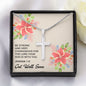 Get Well Soon Silver Cross Necklace with Inspirational Message Card - in Natural Pink
