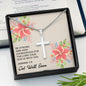 Get Well Soon Silver Cross Necklace with Inspirational Message Card - in Natural Pink
