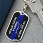 Best Kind of Dad Raises A Police Officer - Customized Graphic-Dog Tag Keychain-Gift For Police Dad