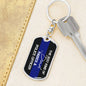 Best Kind of Dad Raises A Police Officer - Customized Graphic-Dog Tag Keychain-Gift For Police Dad