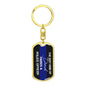 Best Kind of Dad Raises A Police Officer - Customized Graphic-Dog Tag Keychain-Gift For Police Dad