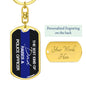 Best Kind of Dad Raises A Police Officer - Customized Graphic-Dog Tag Keychain-Gift For Police Dad