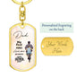 Dad My First Hero-Customized Graphic-Dog Tag Keychain-Gift For Dad