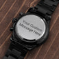 Customizable Engraved-Personalize This Black Chronograph Watch