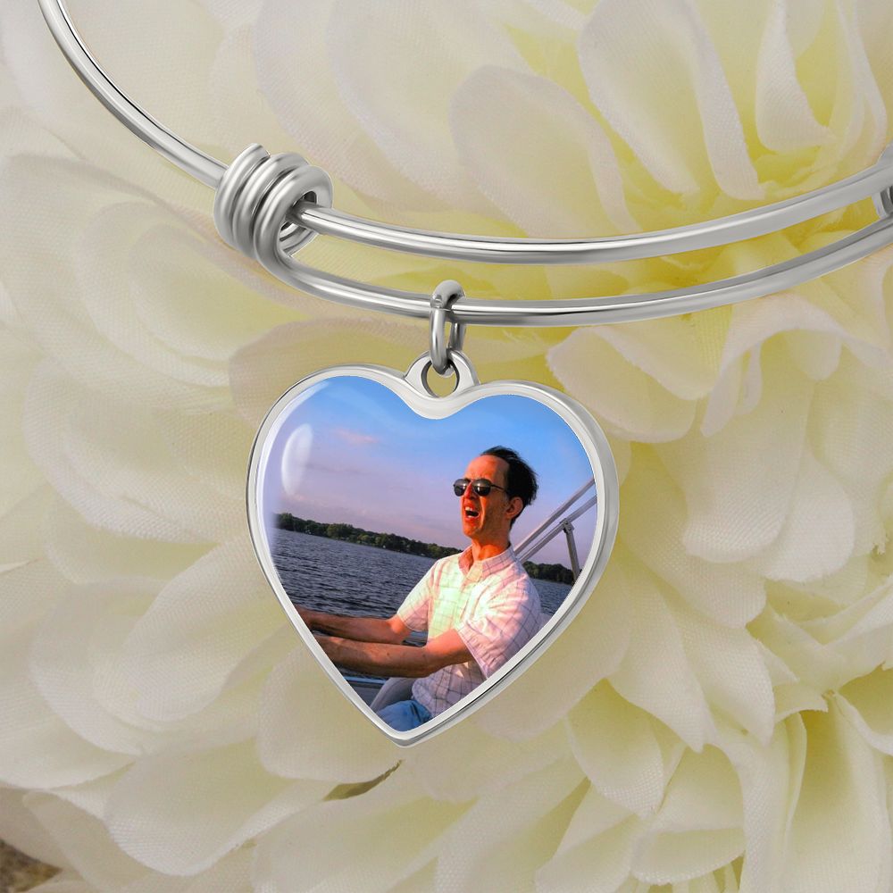 Heart Bangle-In Loving Memory-Son and Brother