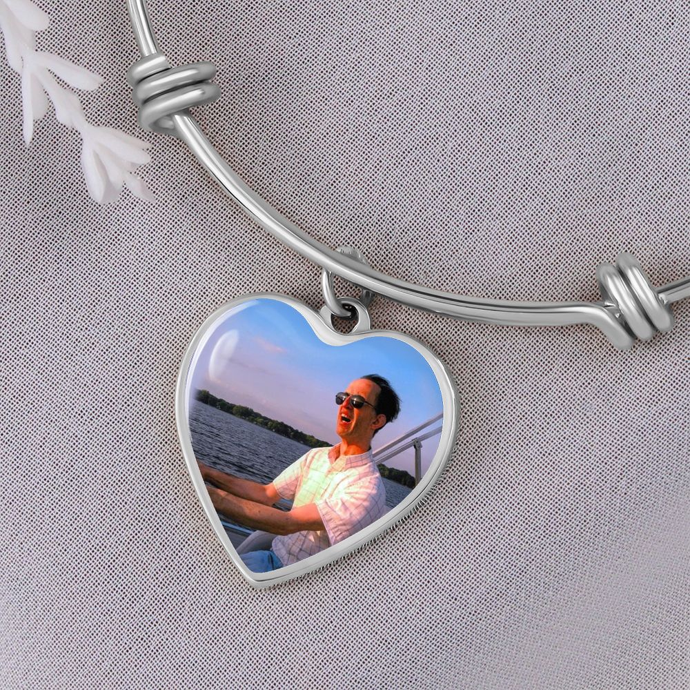 Heart Bangle-In Loving Memory-Son and Brother