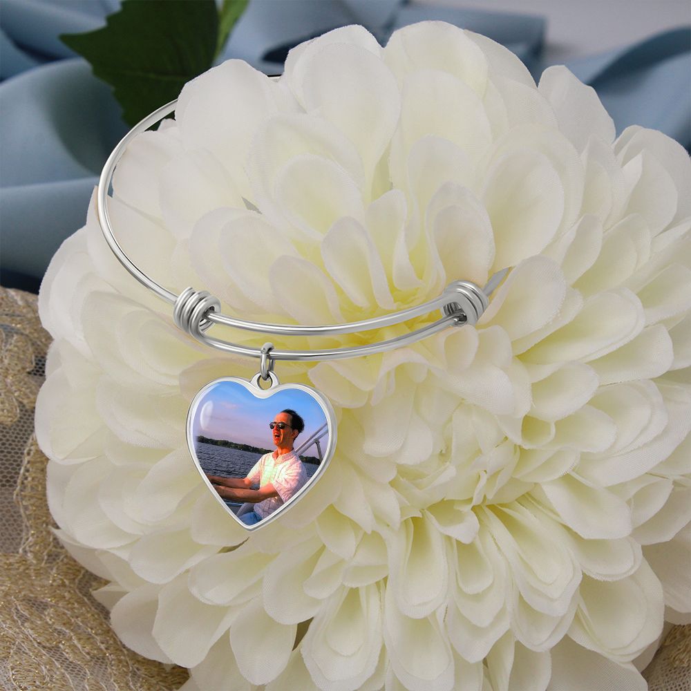 Heart Bangle-In Loving Memory-Son and Brother