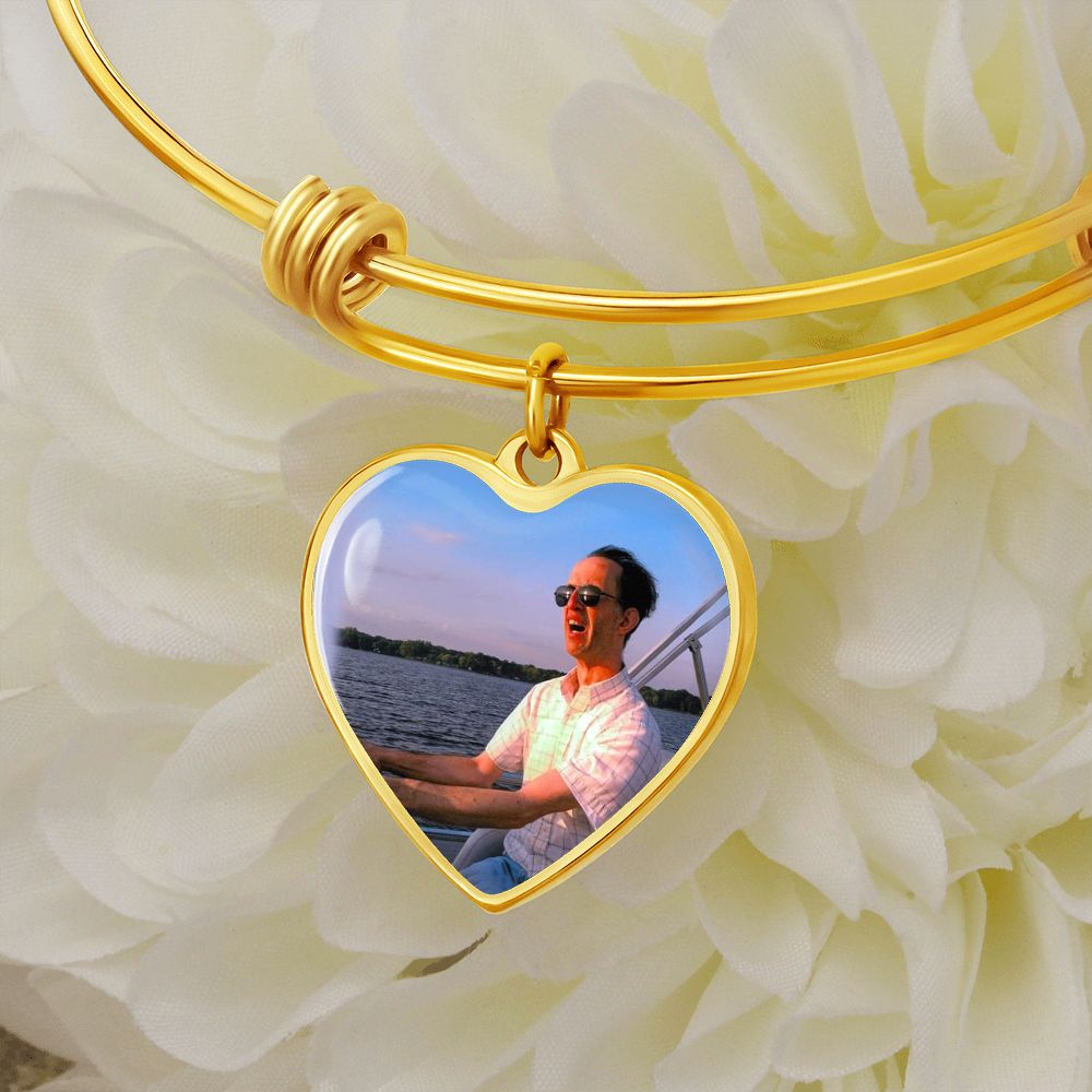 Heart Bangle-In Loving Memory-Son and Brother