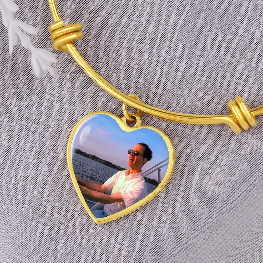 Heart Bangle-In Loving Memory-Son and Brother