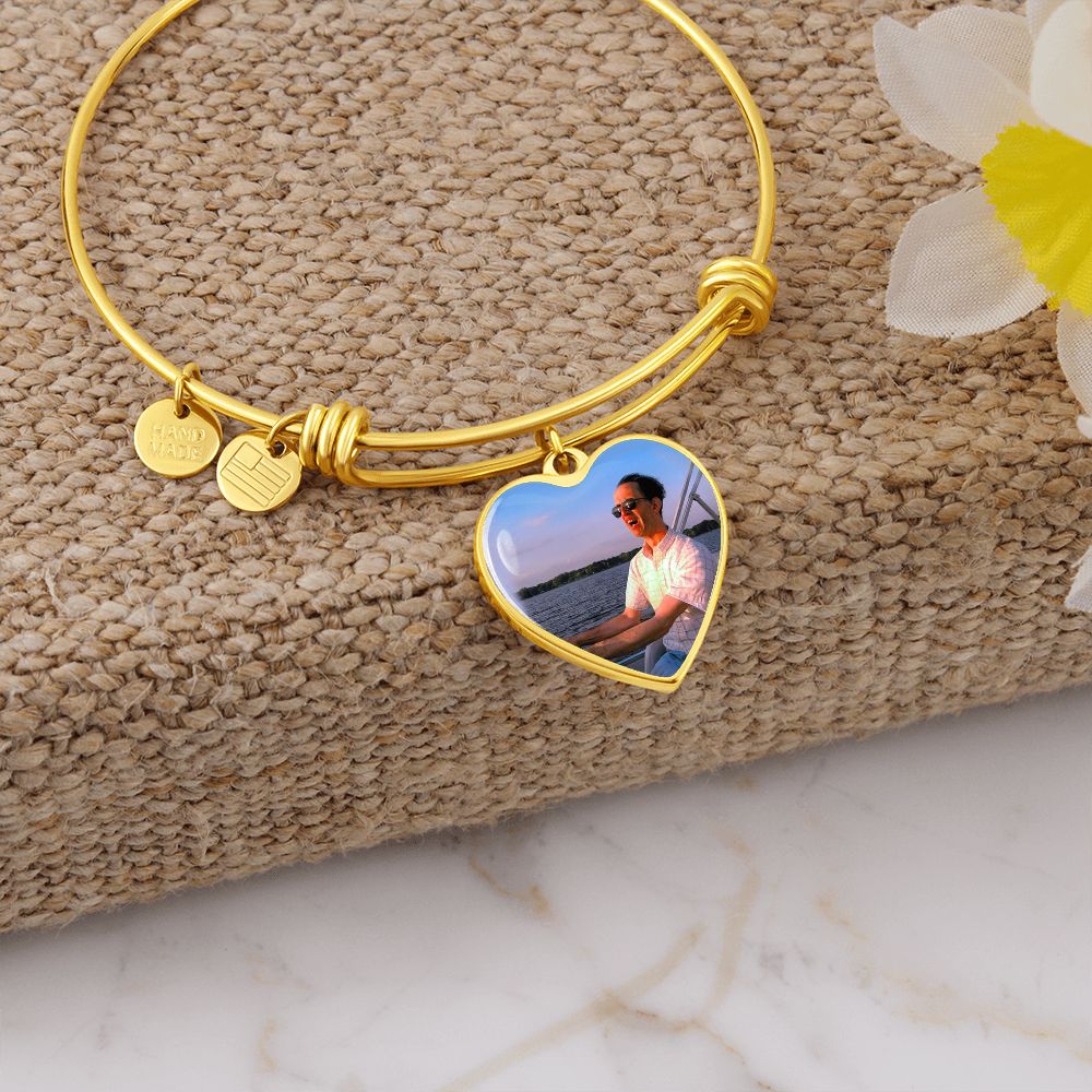 Heart Bangle-In Loving Memory-Son and Brother