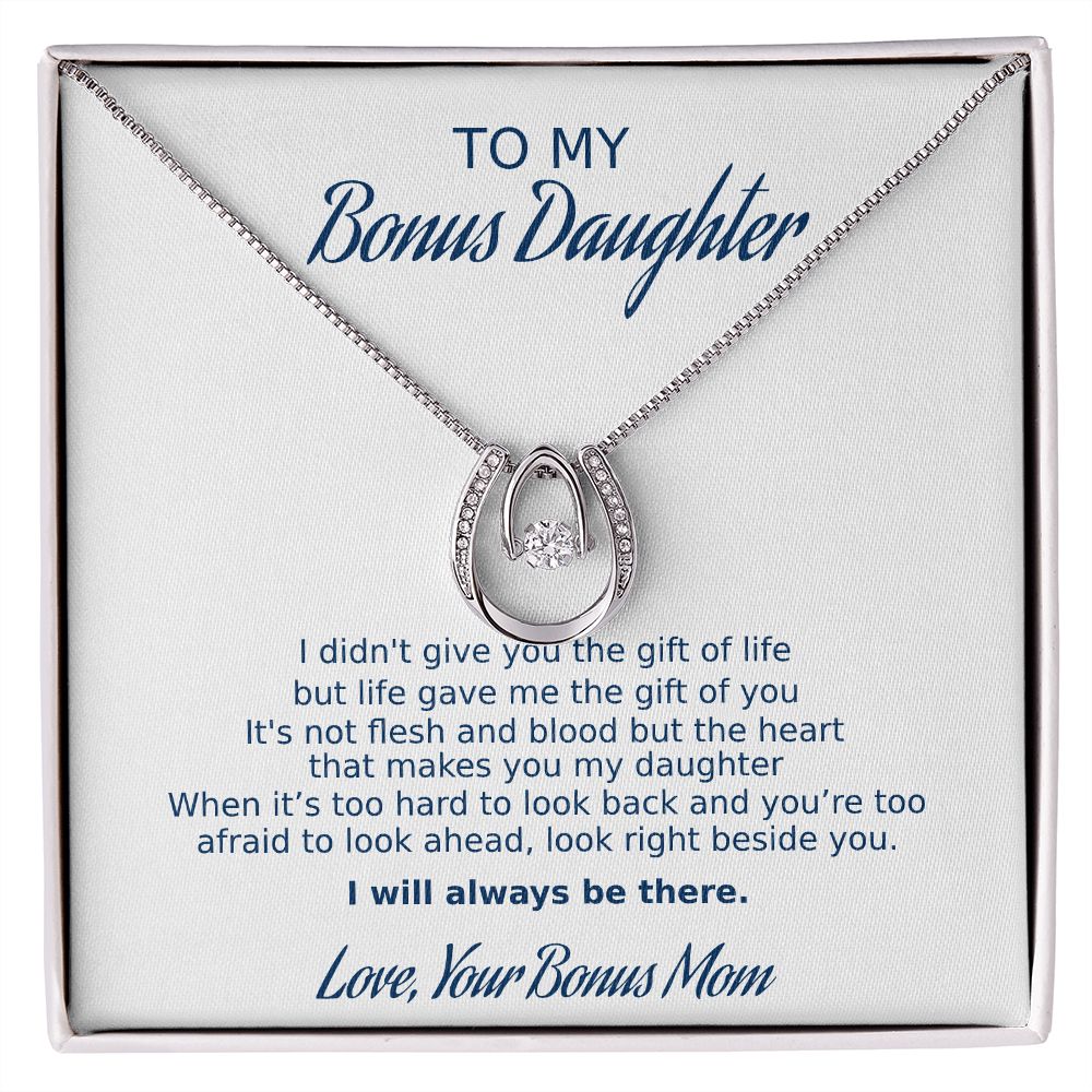 Bonus Daughter - I Will Always Be There - Horseshoe Necklace