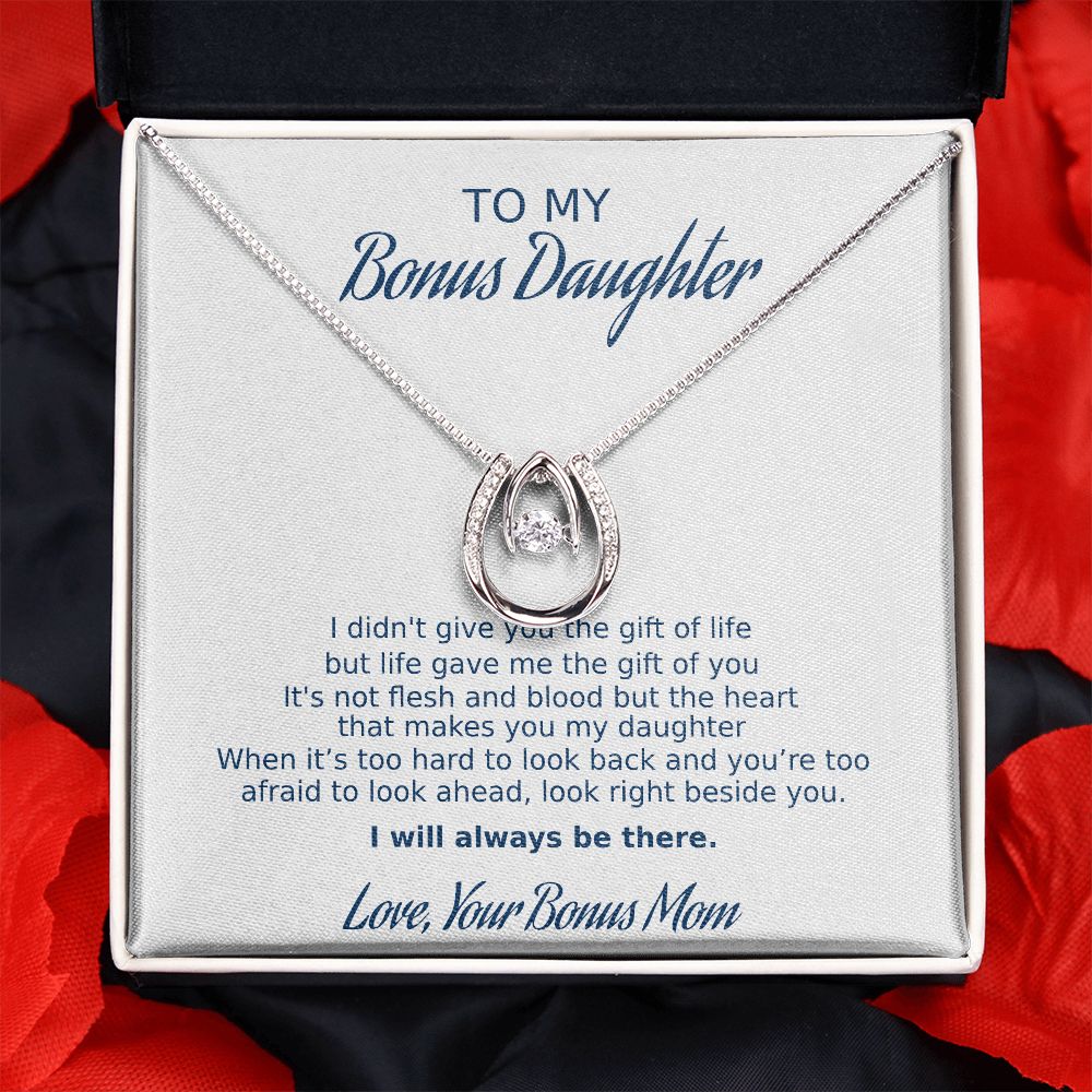 Bonus Daughter - I Will Always Be There - Horseshoe Necklace