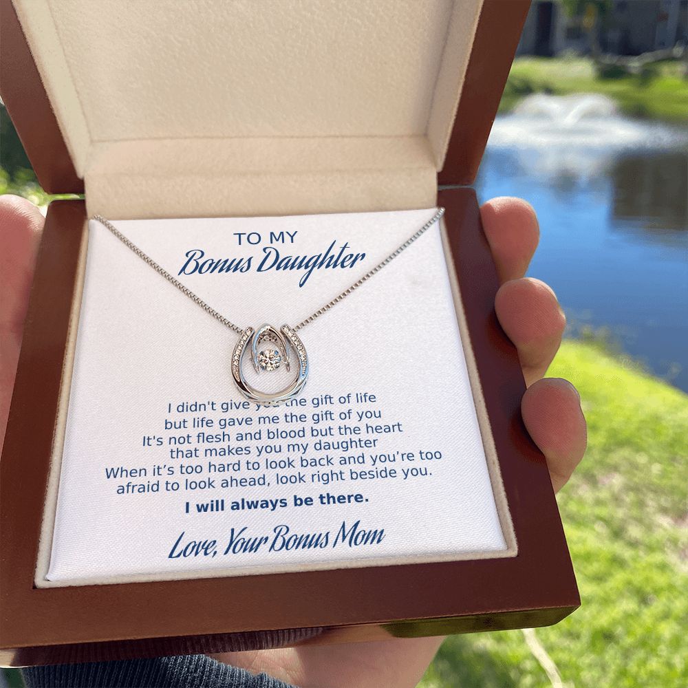 Bonus Daughter - I Will Always Be There - Horseshoe Necklace