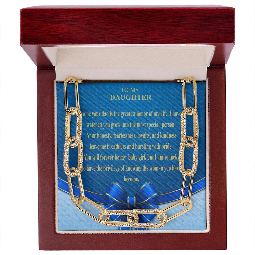 Forever Linked Necklace-To My Daughter From Dad