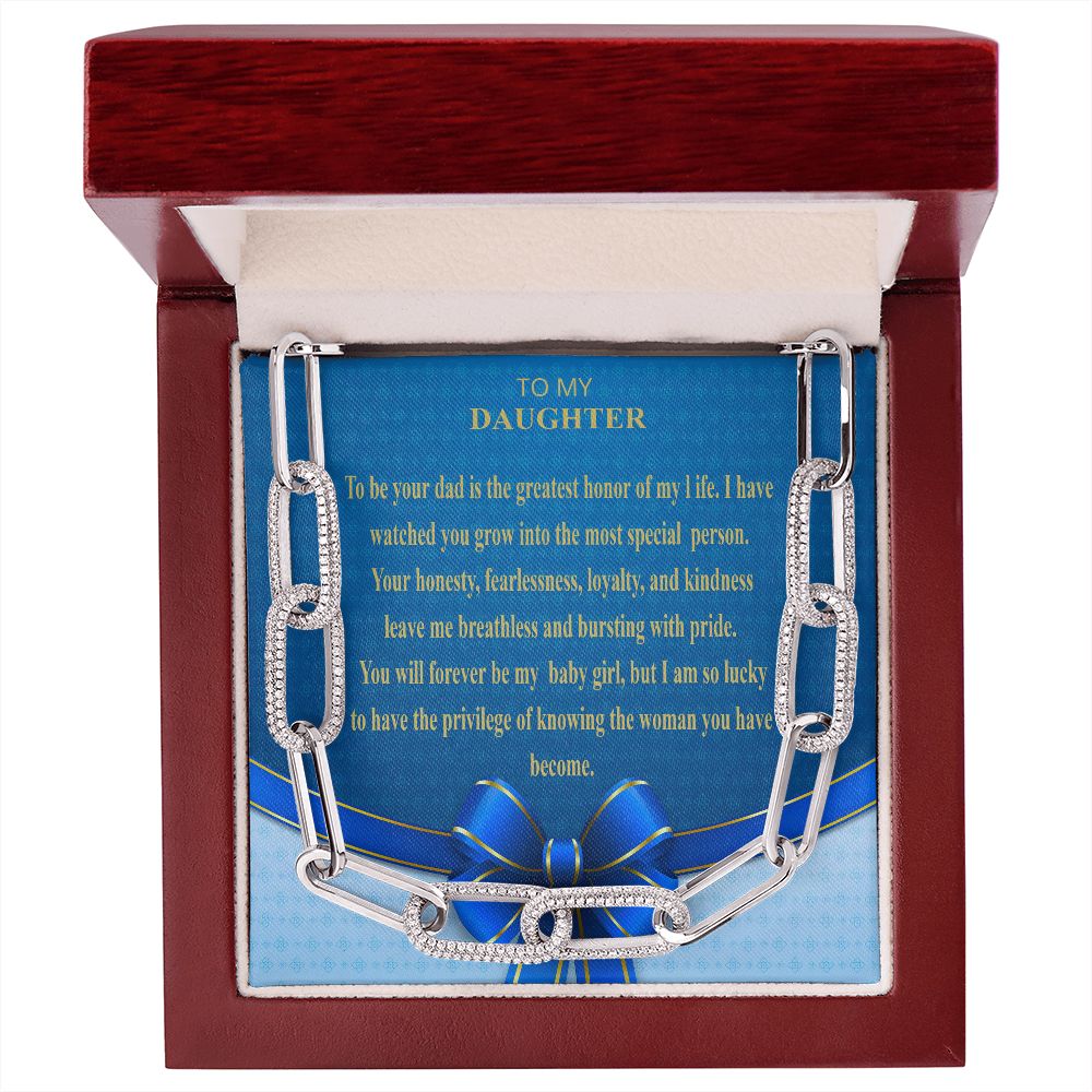 Forever Linked Necklace-To My Daughter From Dad