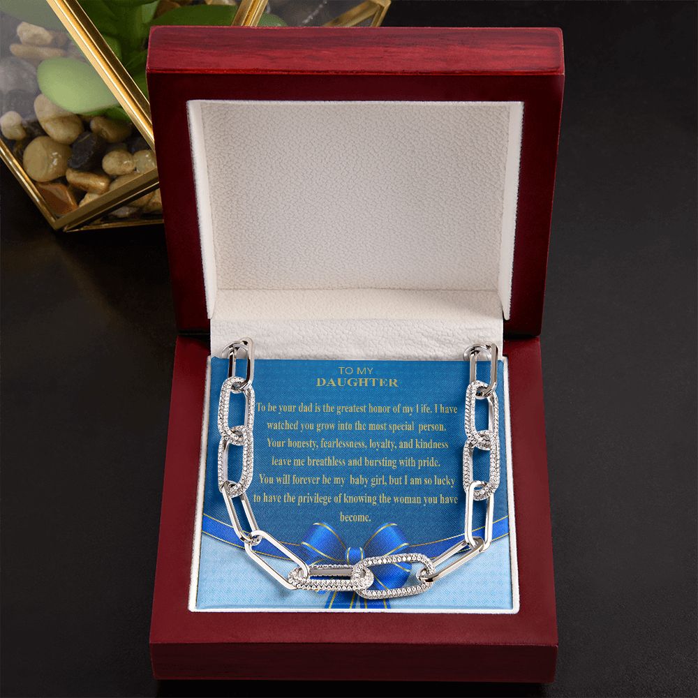 Forever Linked Necklace-To My Daughter From Dad