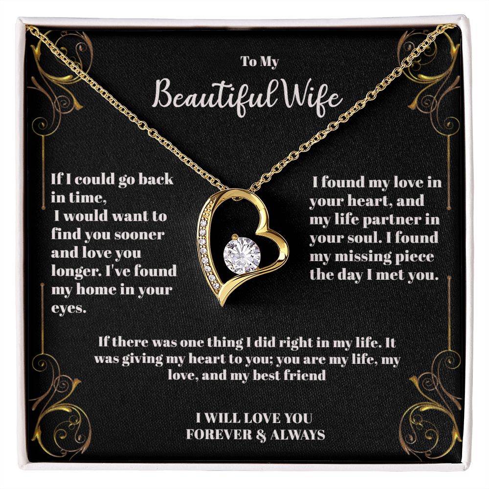 Endless Love Heart Pendant-Forever & Always Necklace for Wife