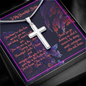 Stainless Steel Cross Necklace-Gift for Sister-w/Luxury Style Gift Box