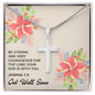 Stainless Steel Cross Necklace-Get Well Gift-Be Strong