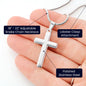 Stainless Steel Cross Necklace-Get Well Gift-Be Strong