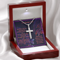 Stainless Steel Cross Necklace-Gift for Sister-w/Luxury Style Gift Box