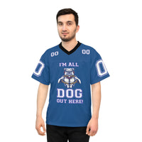 Load image into Gallery viewer, Growling I&#39;m All Dog Unisex Football Jersey (AOP)
