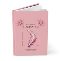 Load image into Gallery viewer, Feathers of Imagination Pink Hardcover Journal Matte

