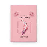 Load image into Gallery viewer, Feathers of Imagination Pink Hardcover Journal Matte
