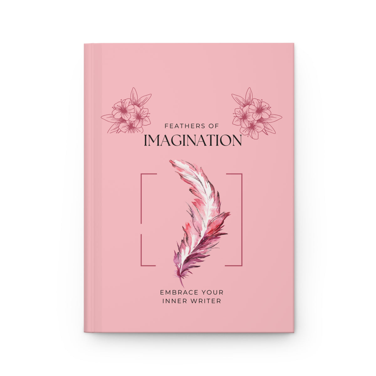 Feathers of Imagination Pink Hardcover Journal Matte