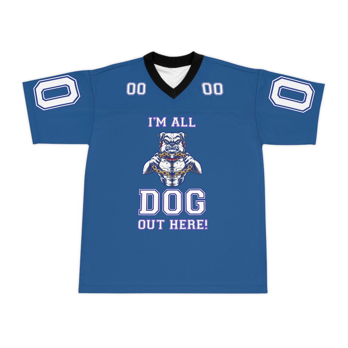 Growling I'm All Dog Unisex Football Jersey (AOP)