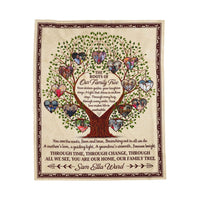 Load image into Gallery viewer, Custom Family Tree Velveteen Plush Blanket – Comforting Keepsake for Mother&#39;s Day &amp; Family Gatherings
