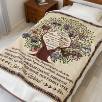Load image into Gallery viewer, Custom Family Tree Velveteen Plush Blanket – Comforting Keepsake for Mother&#39;s Day &amp; Family Gatherings

