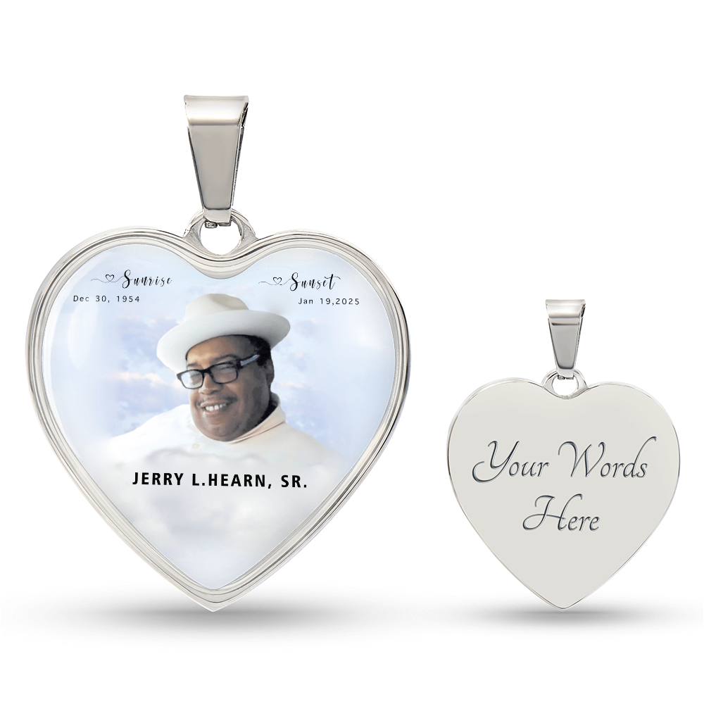 Custom  Heart Pendant - Personalized Engraved Keepsake to Honor Loved Ones