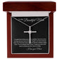 My Beautiful Mom - I'm Glad God Chose You - CZ Cross Necklace