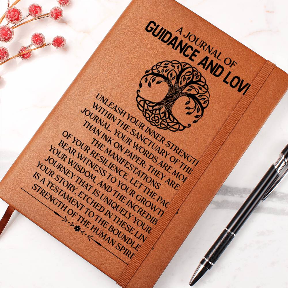 A Journal of Guidance and Love-Vegan Leather Graphic