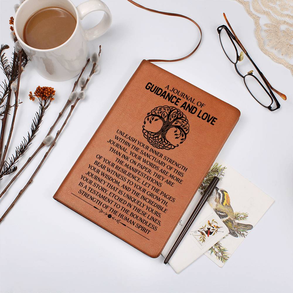 A Journal of Guidance and Love-Vegan Leather Graphic