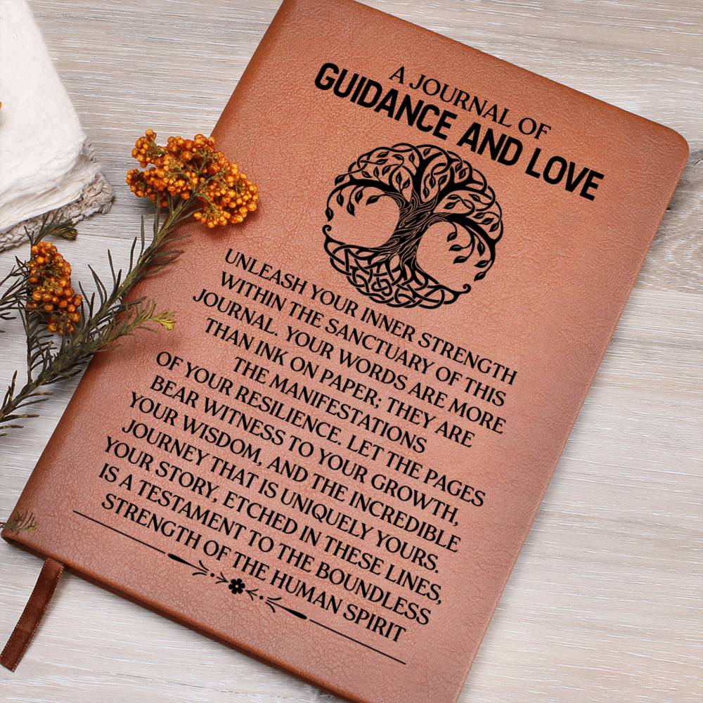 A Journal of Guidance and Love-Vegan Leather Graphic