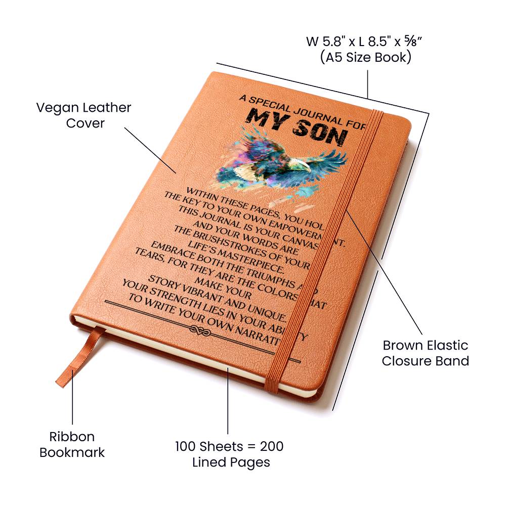 Within These Pages-Leather Journal For Son