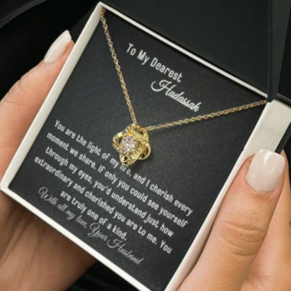 To My Wife - Light of My Life - Love Knot Necklace