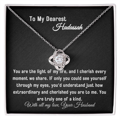 To My Wife - Light of My Life - Love Knot Necklace