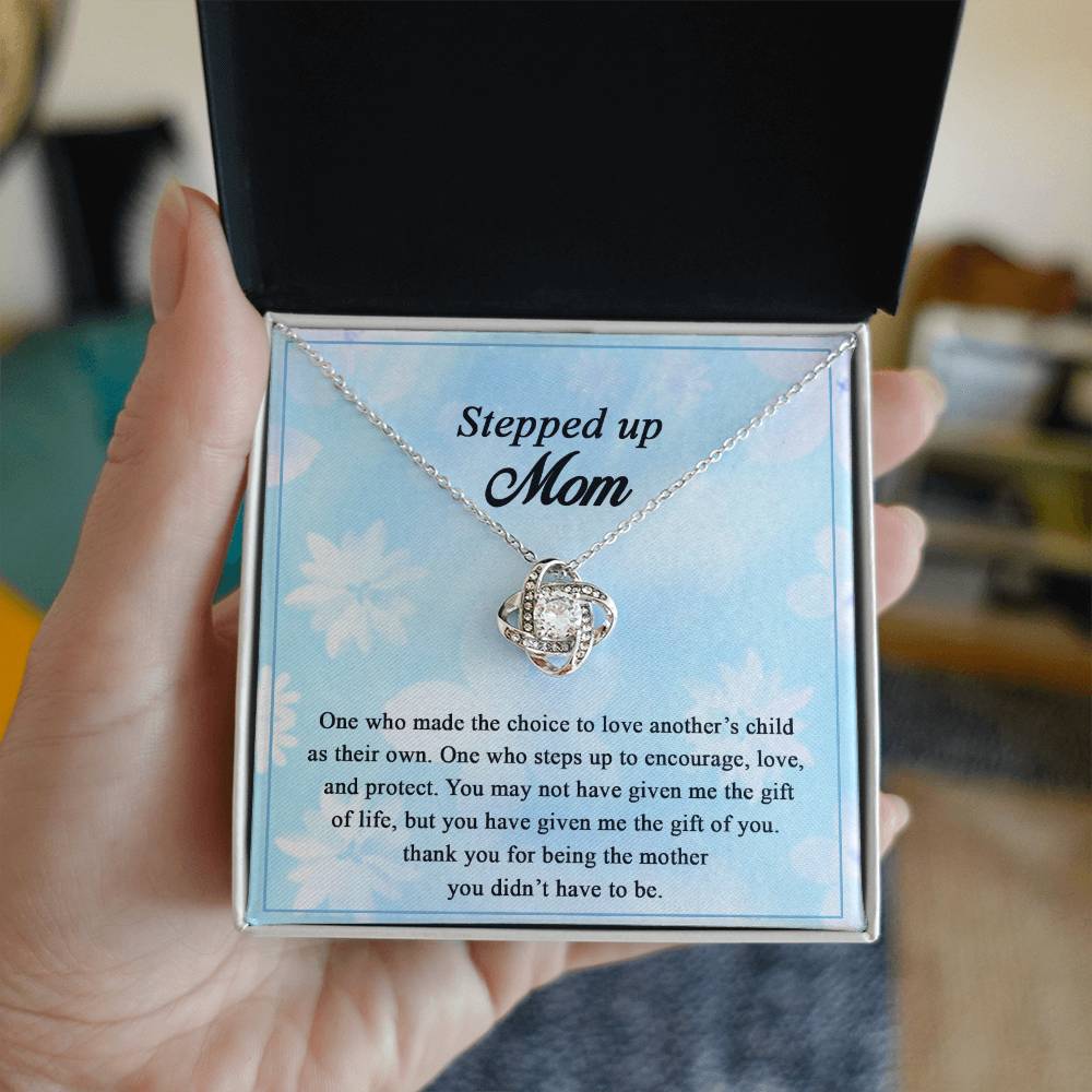 Stepped Up Mom-Love Knot Necklace