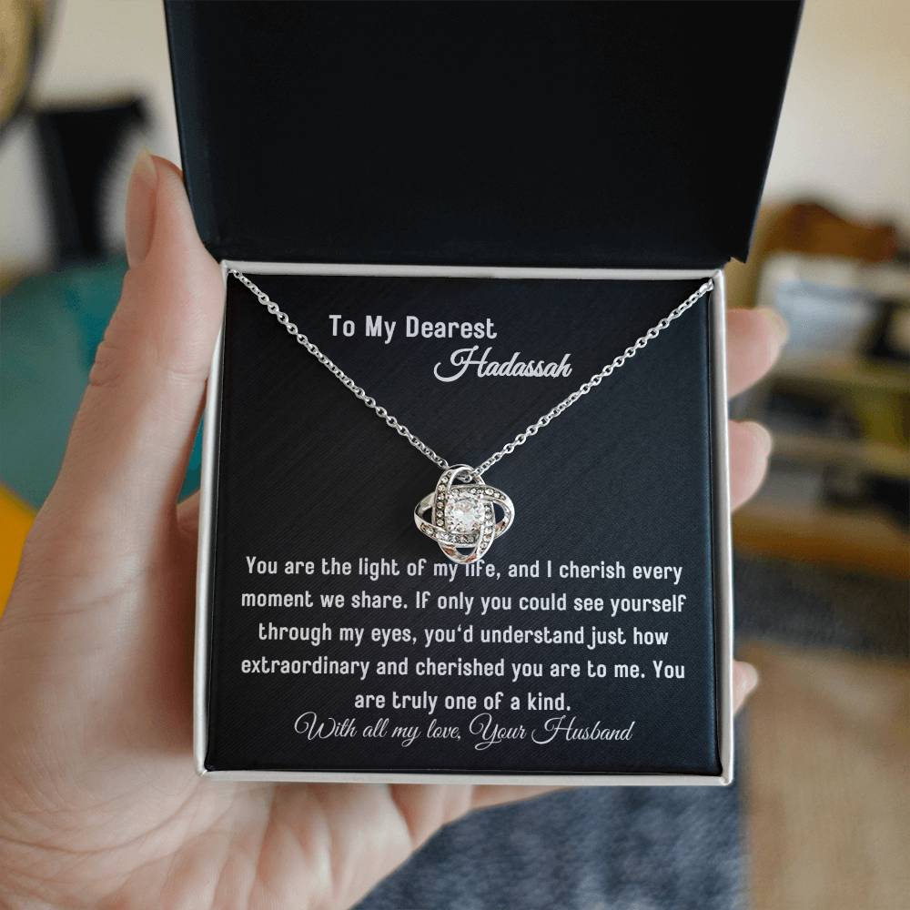 To My Wife - Light of My Life - Love Knot Necklace