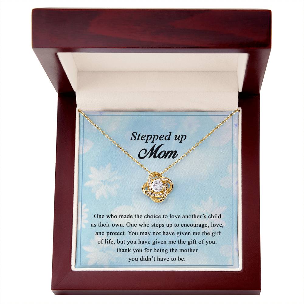 Stepped Up Mom-Love Knot Necklace