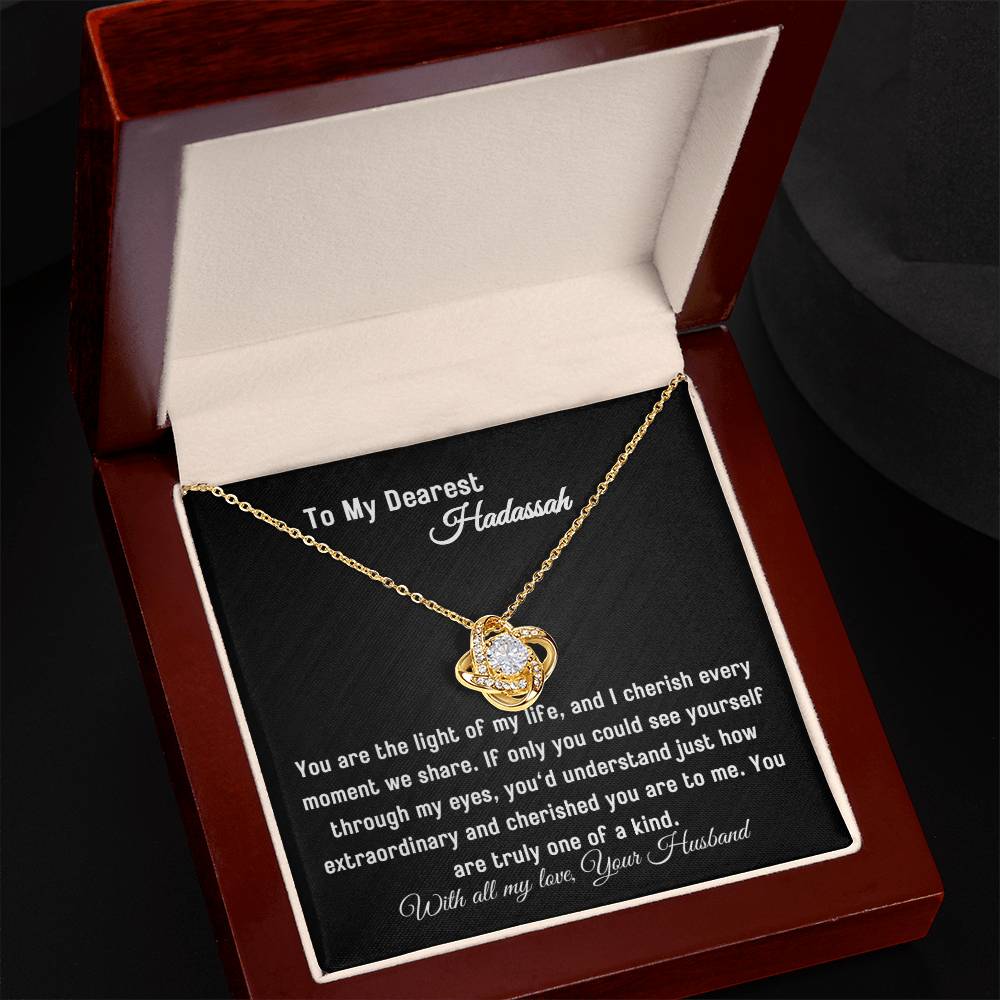 To My Wife - Light of My Life - Love Knot Necklace