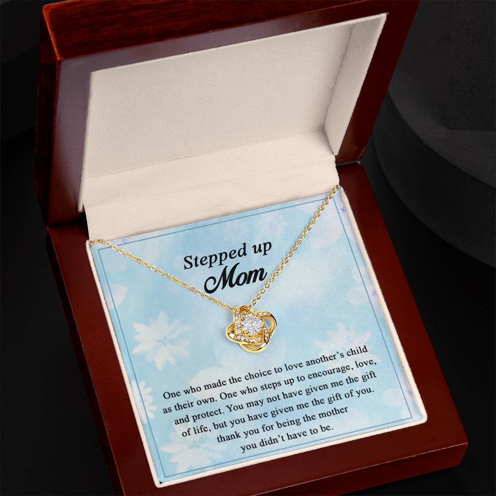 Stepped Up Mom-Love Knot Necklace