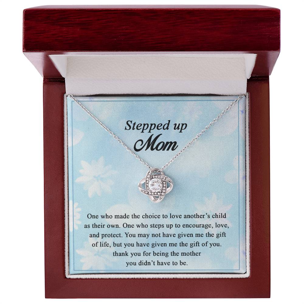 Stepped Up Mom-Love Knot Necklace