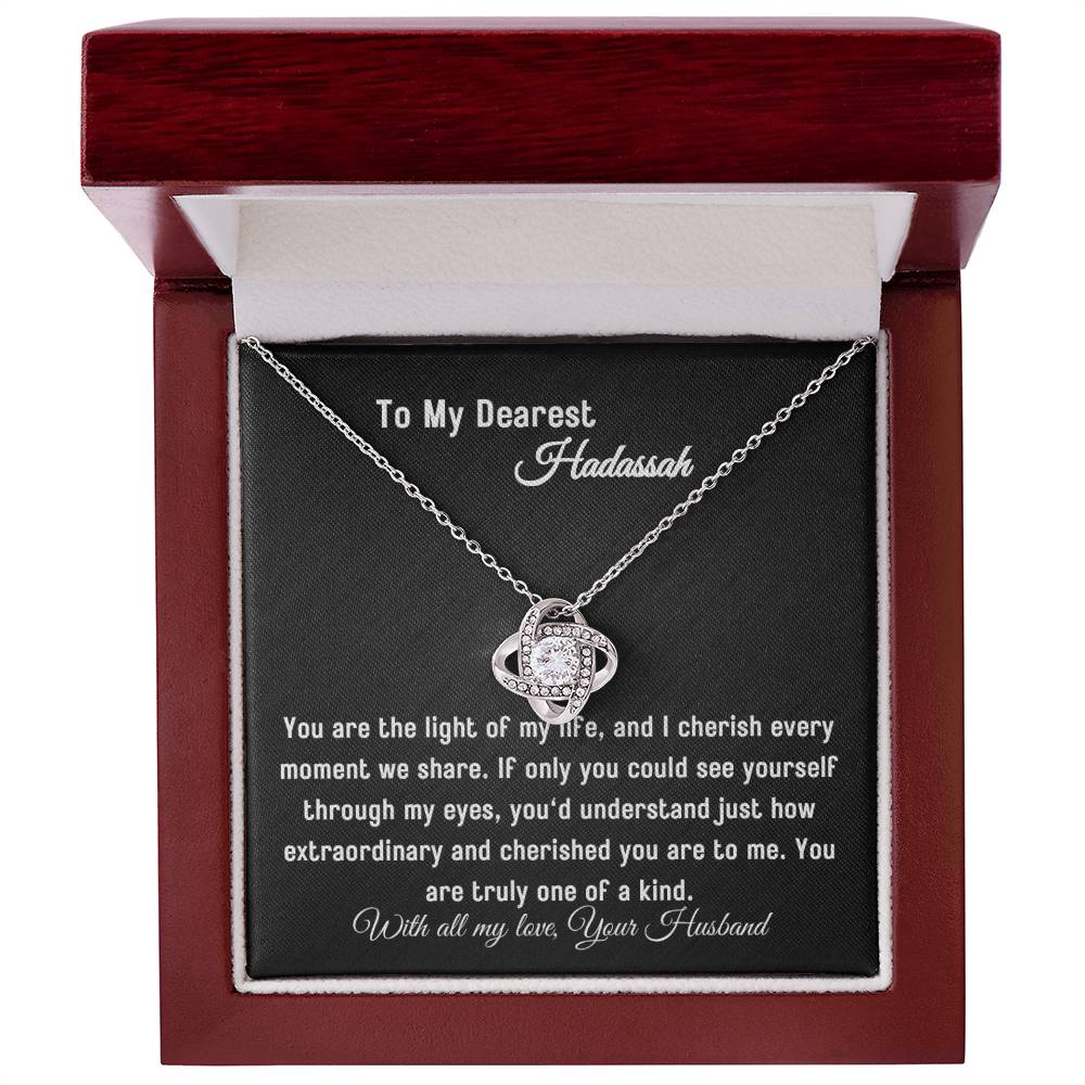 To My Wife - Light of My Life - Love Knot Necklace