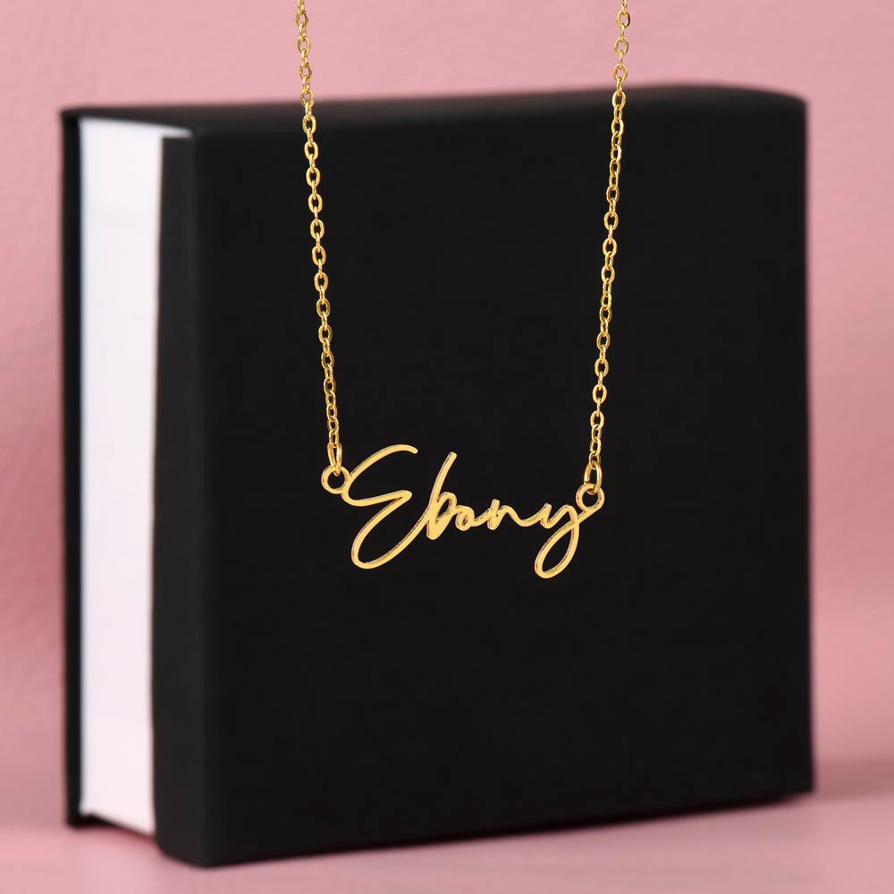 Bound By Love Cursive Name Necklace