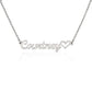 Personalized Cursive Name Necklace With Heart For Sister